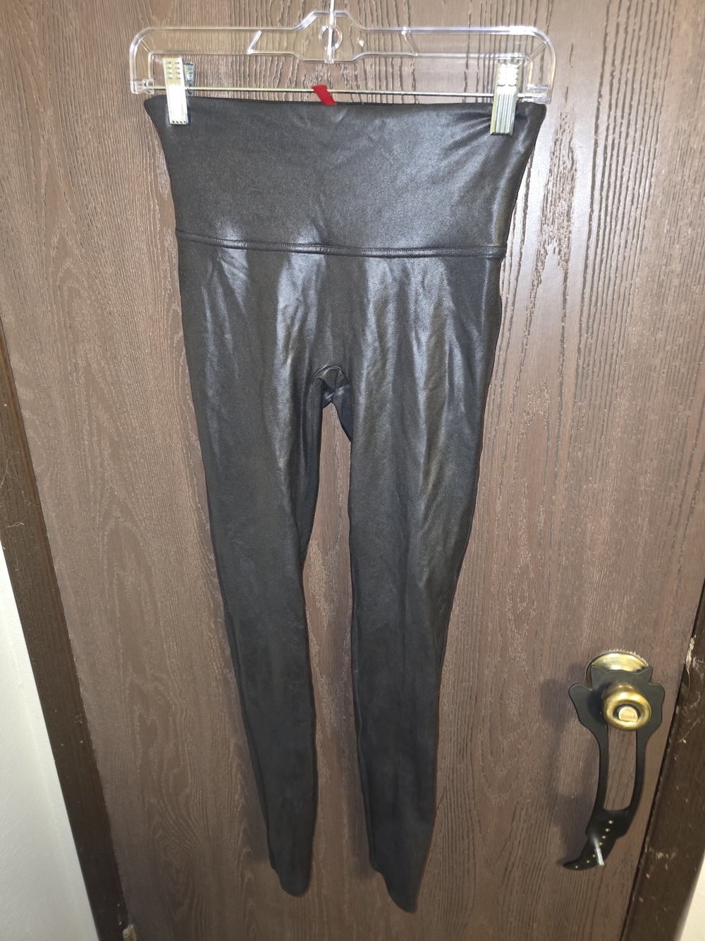 SPANX Black High-Waist Shaping Leggings with Red Tag